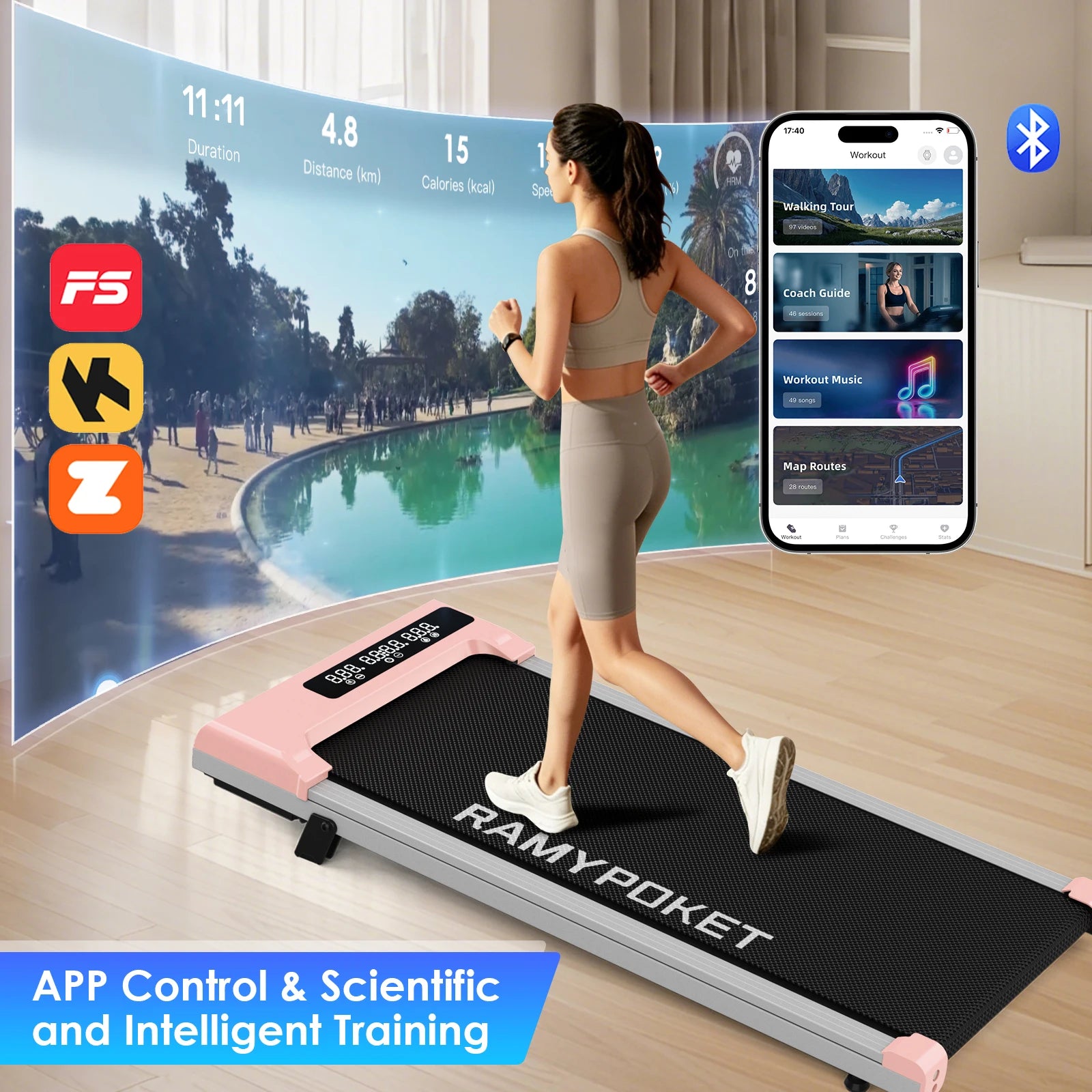 StrideFlex™ Foldable Incline Walking Pad