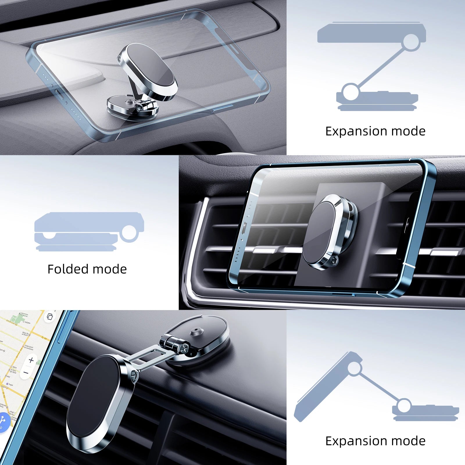 MagGrip 360 Foldable Magnetic Car Phone Holder